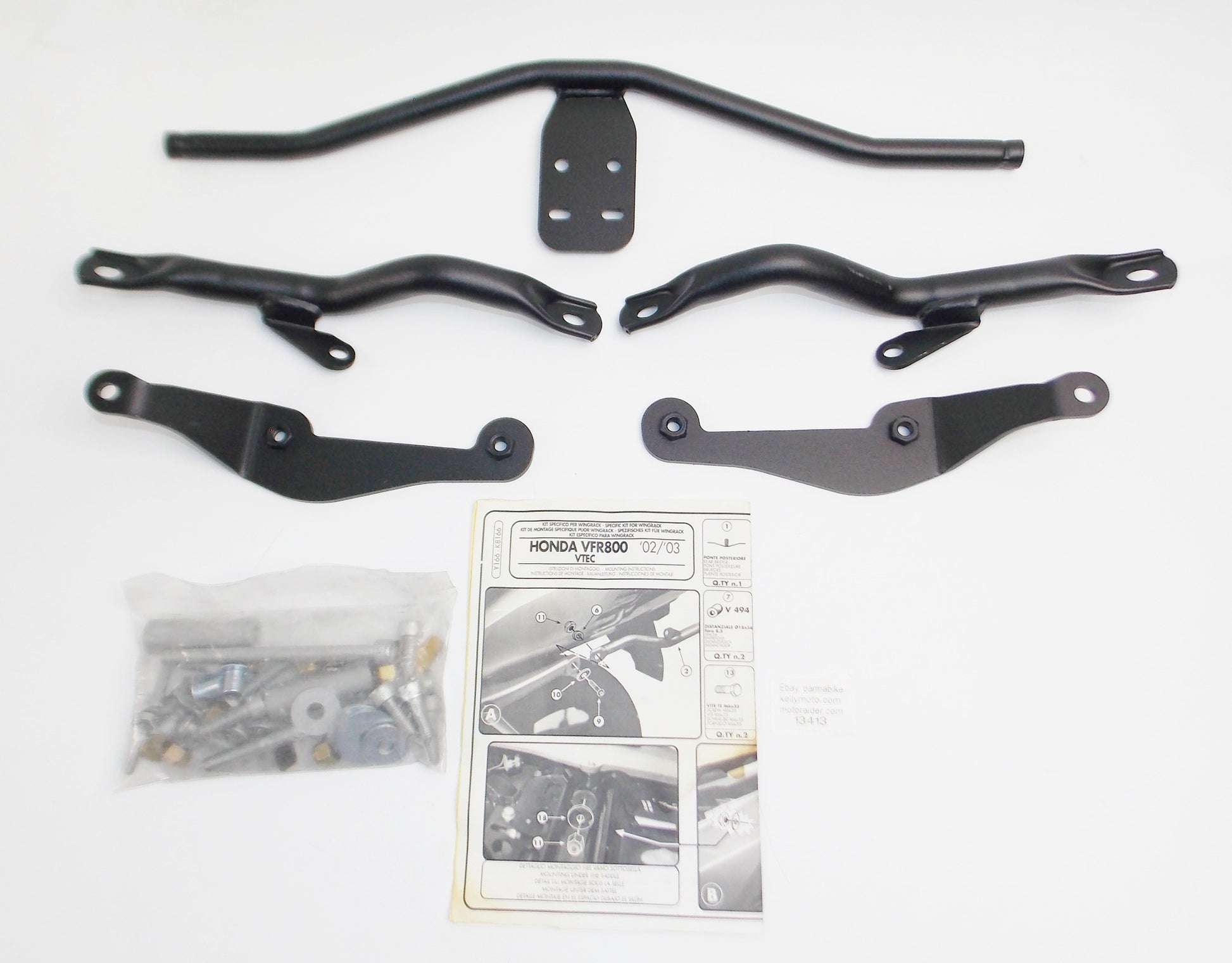 GIVI Y166-K8166 HONDA 2002-2003 VFR800 REAR WINGRACK FITTING KIT MOUNT BRACKETS - MotoRaider