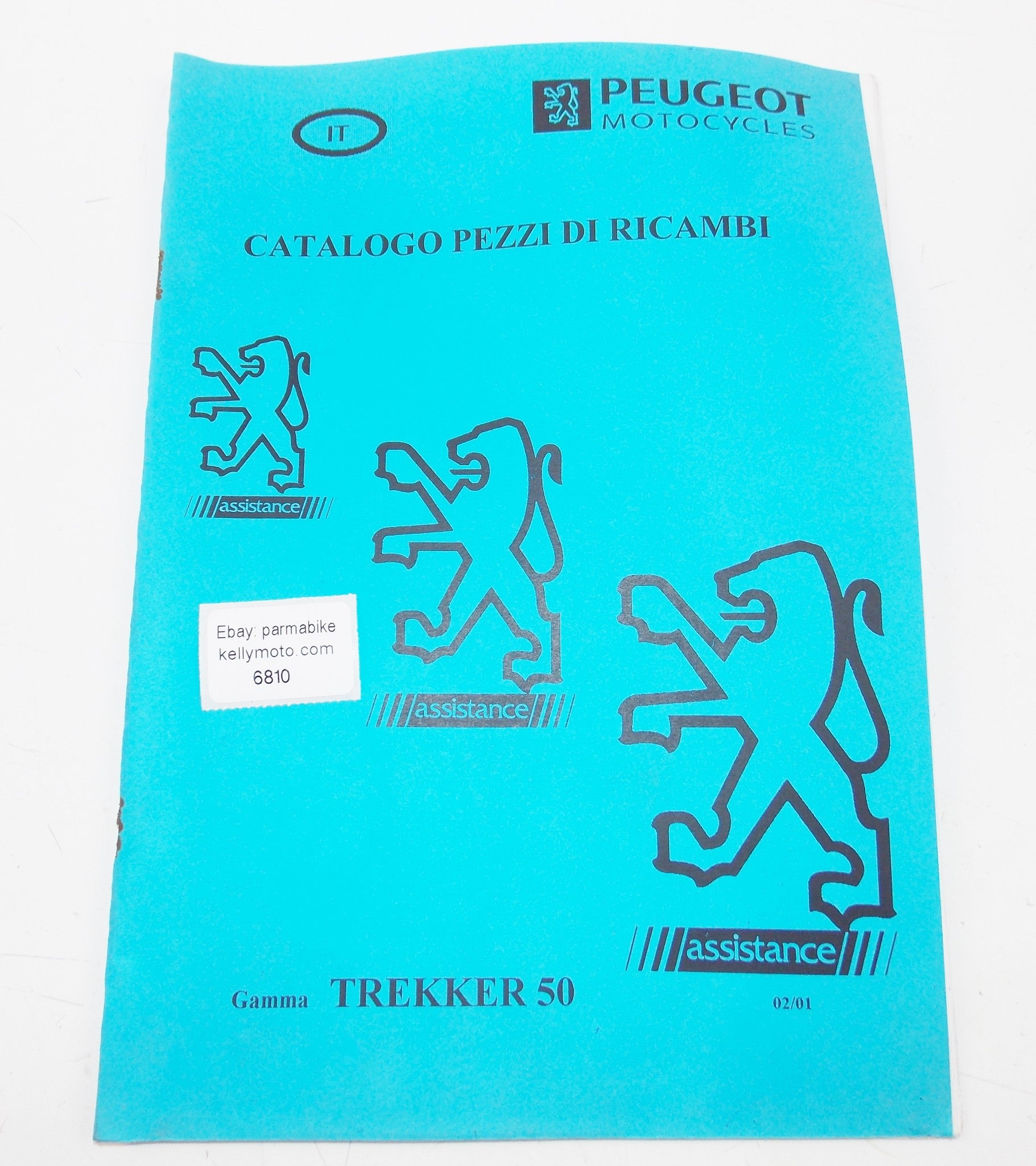 02/2001 PEUGEOT TREKKER 50 PARTS CATALOG MANUAL BOOK ITALIAN - MotoRaider