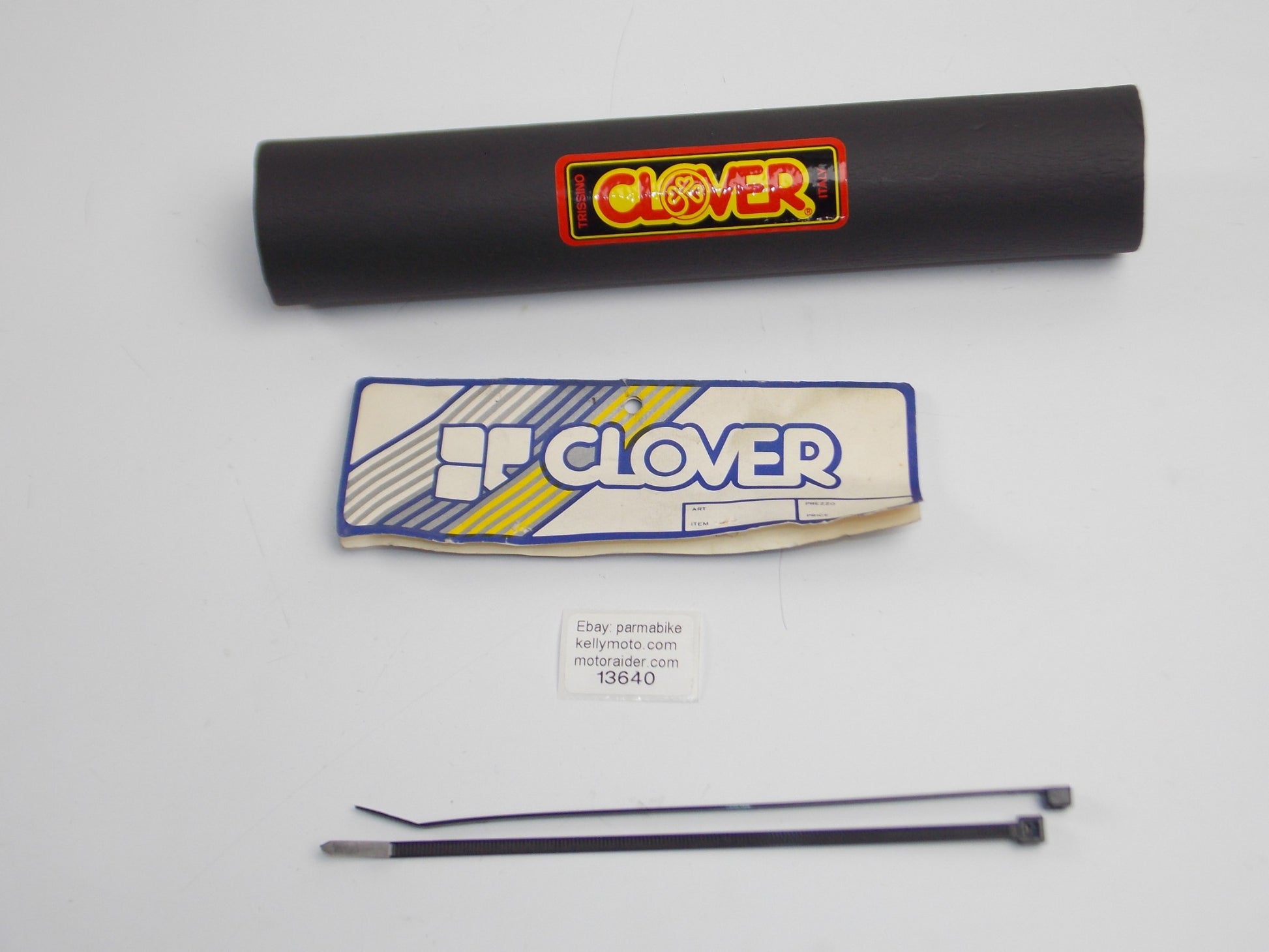 CLOVER VINTAGE HANDLEBAR CROSS BAR PAD ITALY CROSS ENDURO L=280mm CAGIVA APRILIA - MotoRaider