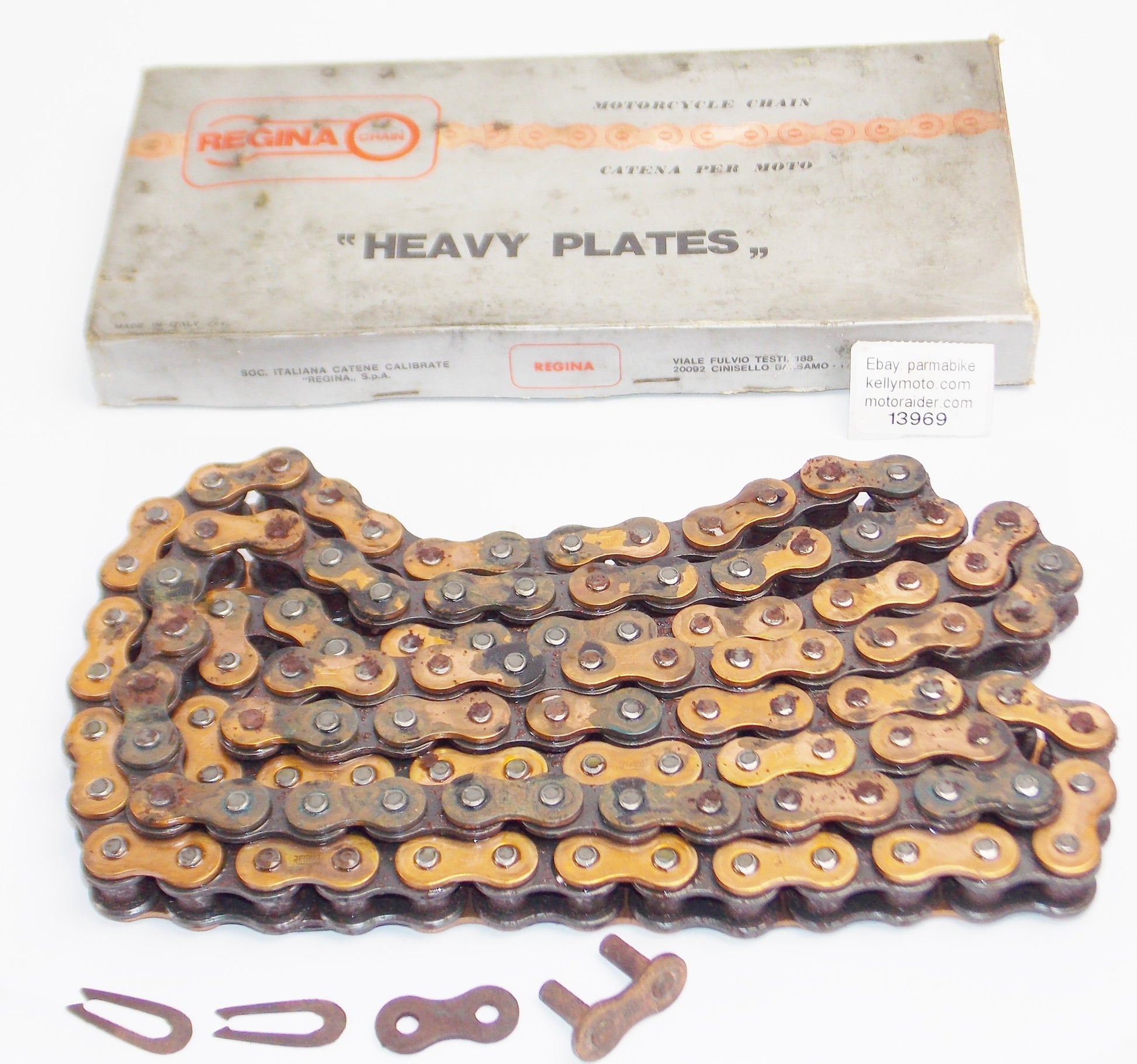 REGINA MOTORCYCLE CHAIN 138HPX110 APRILIA CAGIVA GILERA HONDA GUZZI LAVERDA PUCH - MotoRaider