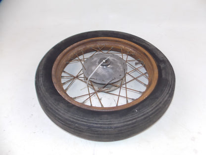 1953-56 MV AGUSTA PULMAN 125cc 15" FRONT WHEEL RIM HUB SPOKE TIRE VINTAGE ITALY - MotoRaider