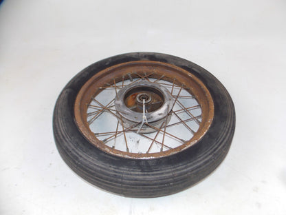 1953-56 MV AGUSTA PULMAN 125cc 15" FRONT WHEEL RIM HUB SPOKE TIRE VINTAGE ITALY - MotoRaider