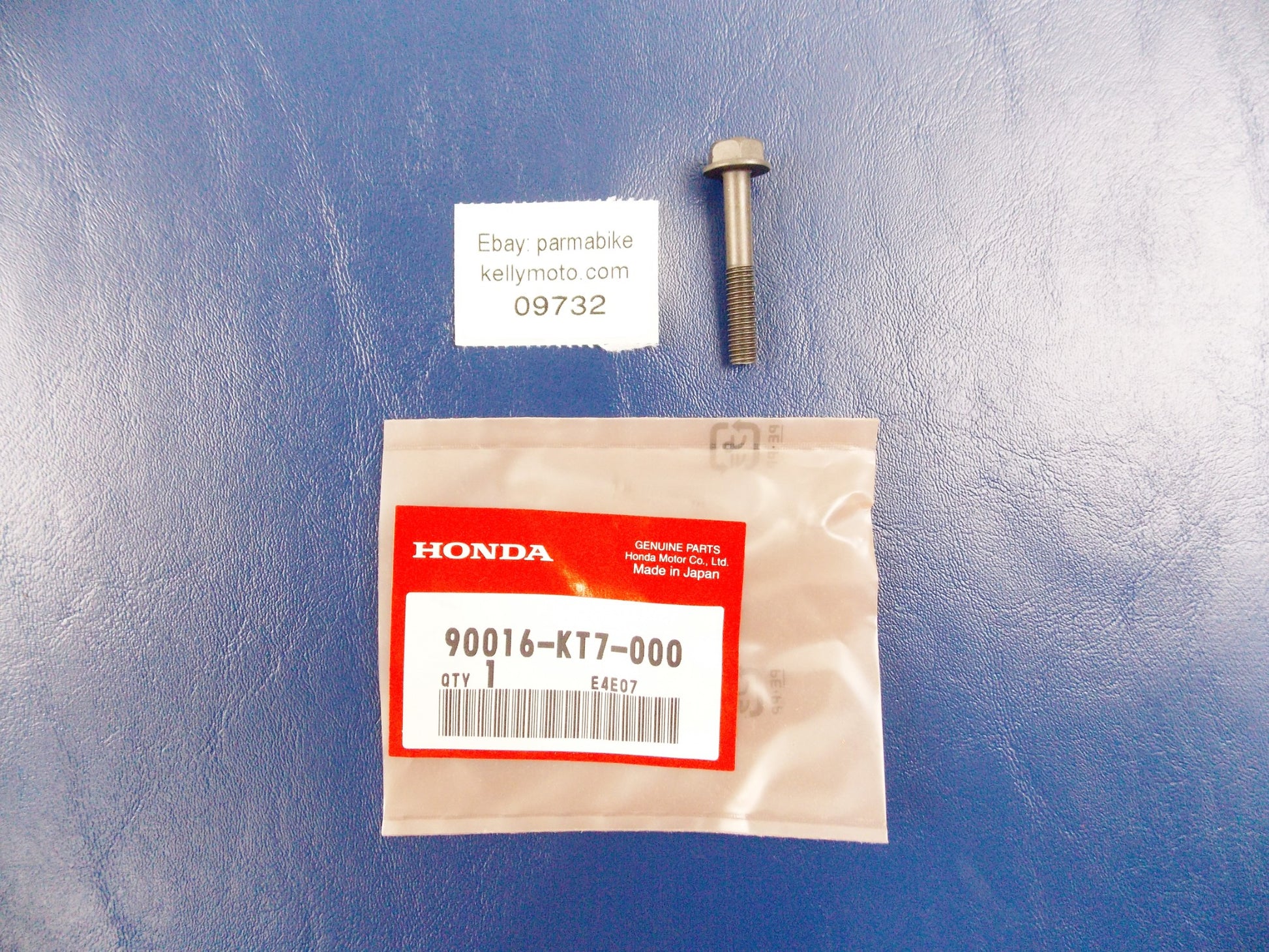 NOS OEM HONDA CBR1000RR/CB900F/CBR600F/VFR800 BOLT FLANGE 6x37 90016-KT7-000 - MotoRaider