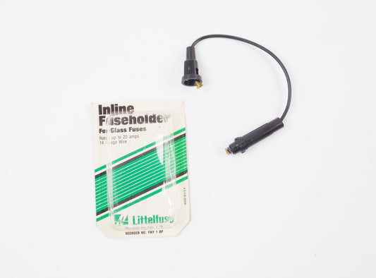 LITTELFUSE INLINE FUSE HOLDER TYPE GLASS RATED UP TO 20 Amp 14 GAUGE WIRE - MotoRaider