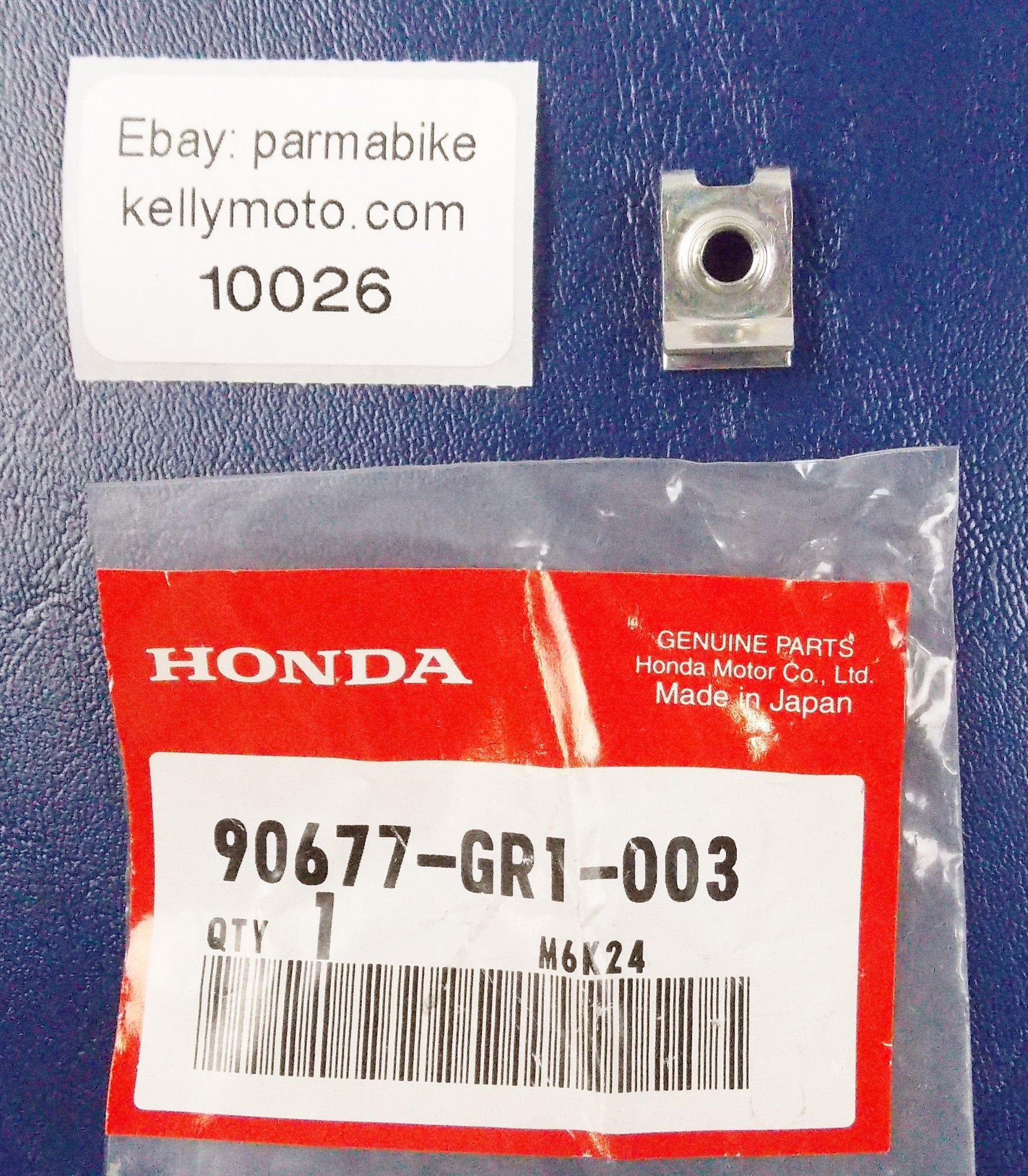 NOS OEM HONDA SE/PC/LX/SA/NSS/VFR/NPS NUT CLIP 5MM 90677-GR1-003 - MotoRaider