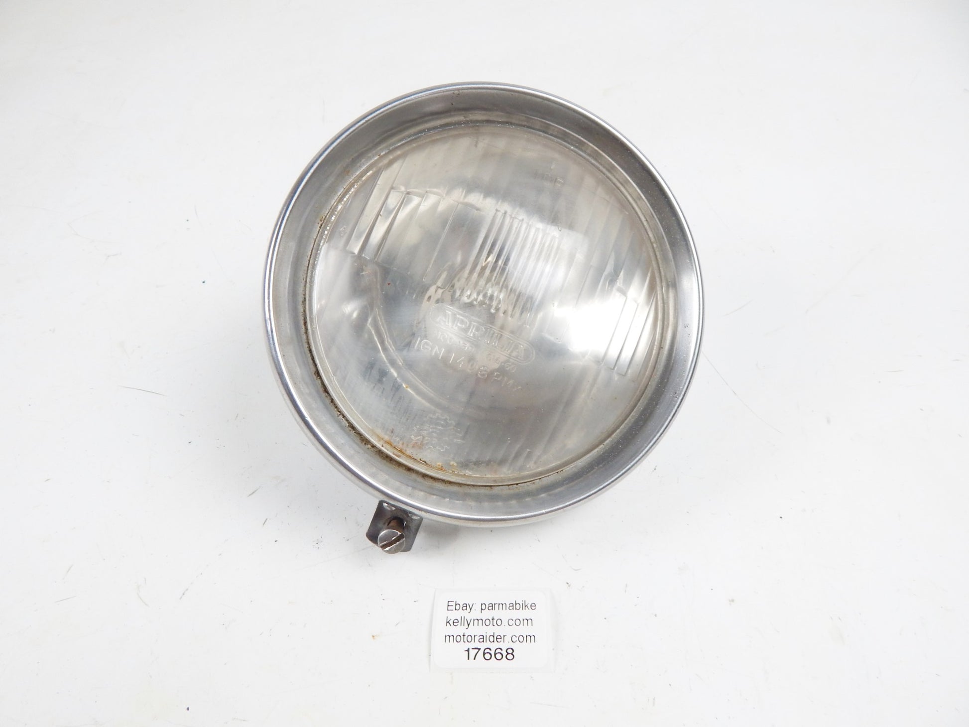 1970 GILERA 125 GIUBILEO APRILIA 130 HEADLIGHT D=160mm RIM BEZEL REFLECTOR SHELL - MotoRaider