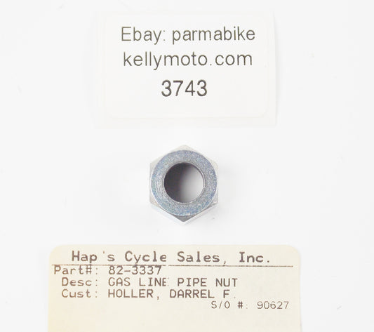 NOS OEM TRIUMPH/BSA/NORTON GAS LINE PIPE NUT 1/4" 82-3337 - MotoRaider