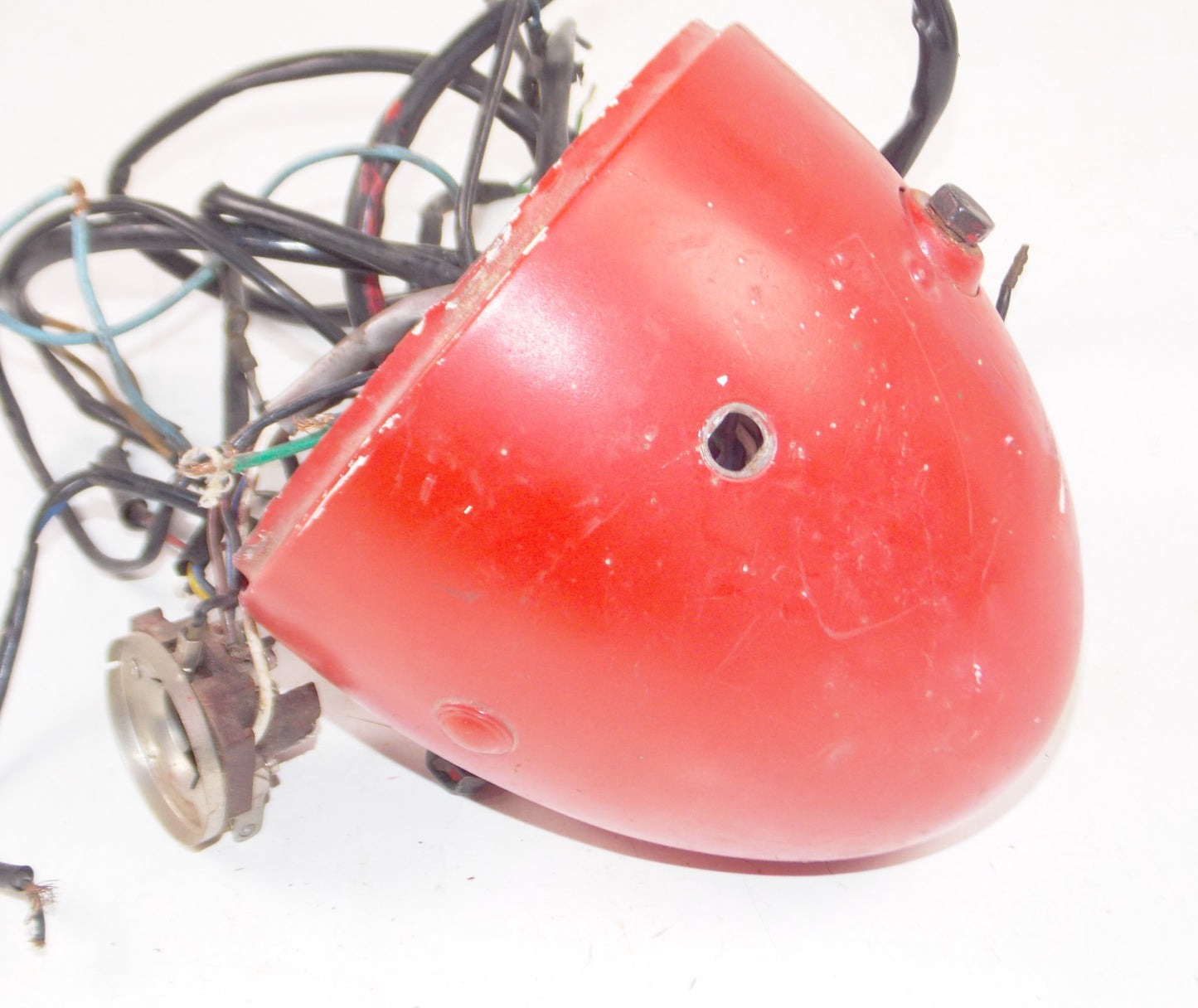 1959 GILERA GIUBILEO 98 HEADLIGHT SHELL+BULB SOCKET+SWITCH+ELECTRIC WIRE HARNESS - MotoRaider