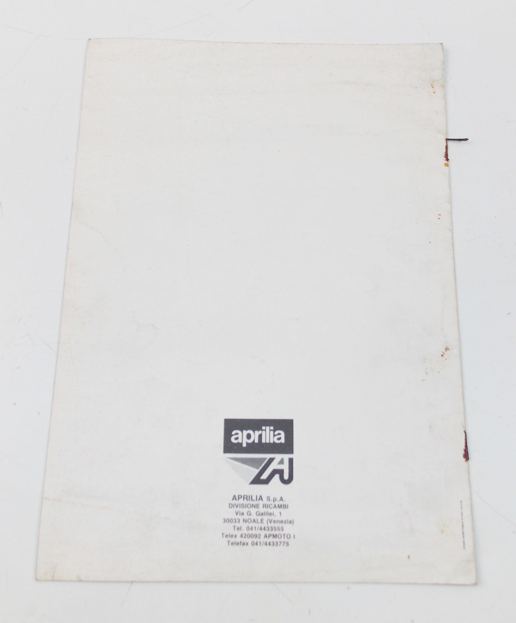 1992 APRILIA AF1 50 EUROPA SPARE PARTS CATALOG SUPPLEMENT MANUAL BOOK 315-7 - MotoRaider