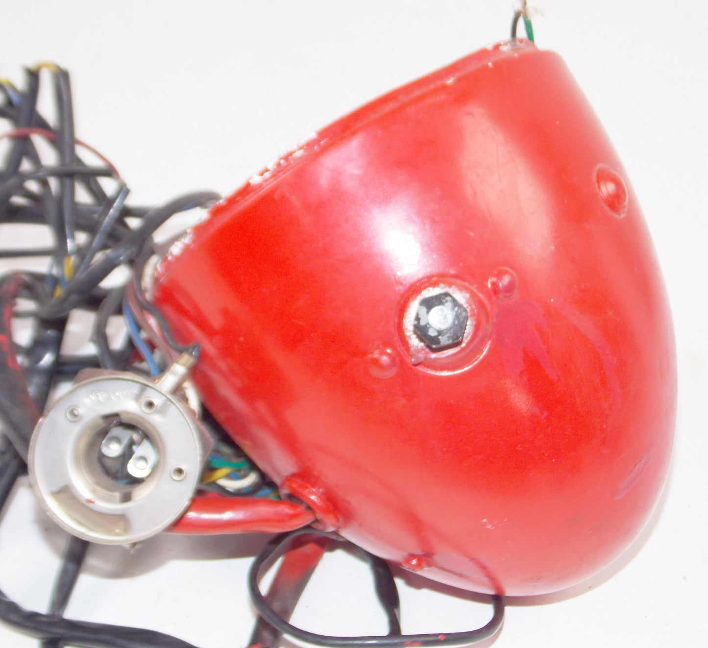 1959 GILERA GIUBILEO 98 HEADLIGHT SHELL+BULB SOCKET+SWITCH+ELECTRIC WIRE HARNESS - MotoRaider