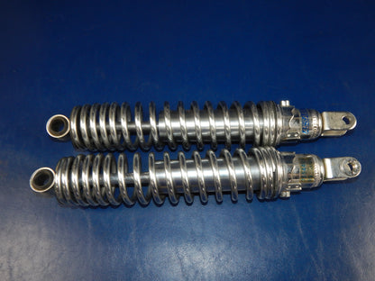 1pr VINTAGE MOTORCYCLE ASSAULT 7554409 JAPAN REAR SHOCKS SUSPENSION L=13.25" - MotoRaider