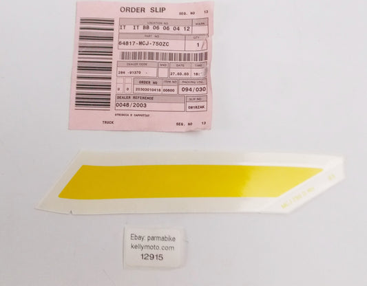 OEM HONDA 2002 CBR900 STRIPE D LEFT SIDE (TYPE3) 64817-MCJ-750ZC | 64817MCJ750ZC - MotoRaider