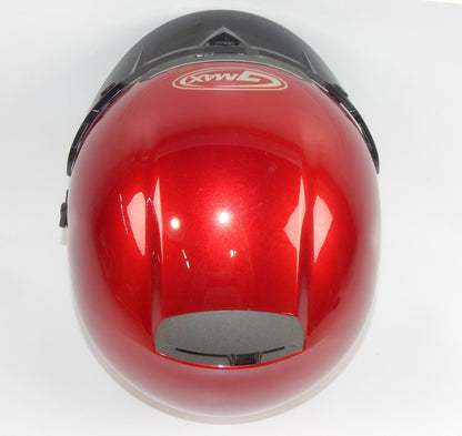 GMAX GM32S OPEN FACE MOTORCYCLE HELMET CANDY RED SIZE XS SMOKE VISOR SNOWMOBILE - MotoRaider