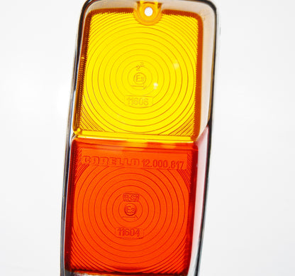 1970's FIAT 500 RIGHT TAIL STOP FLASHER BLINKER LIGHTS COVER LENS CARELLO - MotoRaider