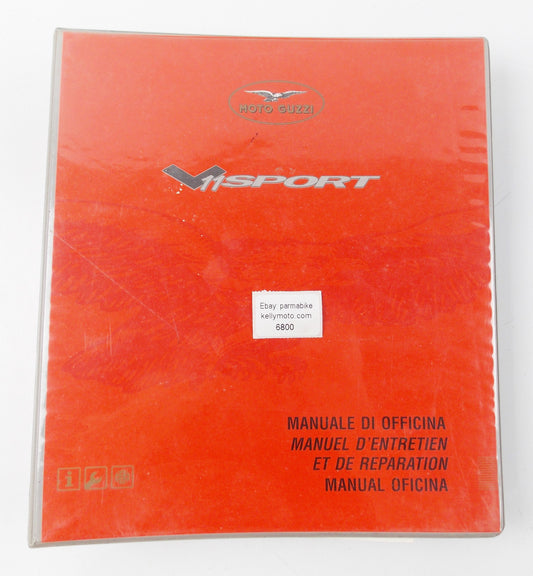 GUZZI V11 SPORT WORKSHOP REPAIR MAINTENANCE MANUAL BOOK ITALIAN FRENCH SPANISH - MotoRaider