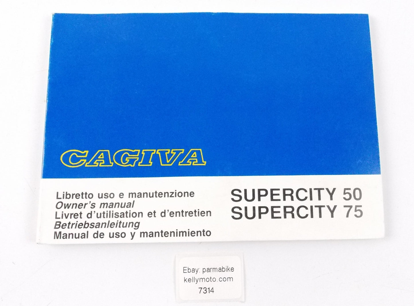 CAGIVA 1993 SUPER CITY 50/SUPER CITY 75 OWNER USER MANUAL BOOK 800072062 - MotoRaider