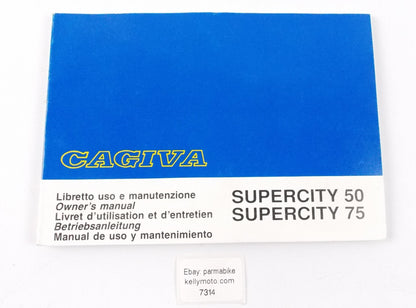 CAGIVA 1993 SUPER CITY 50/SUPER CITY 75 OWNER USER MANUAL BOOK 800072062 - MotoRaider