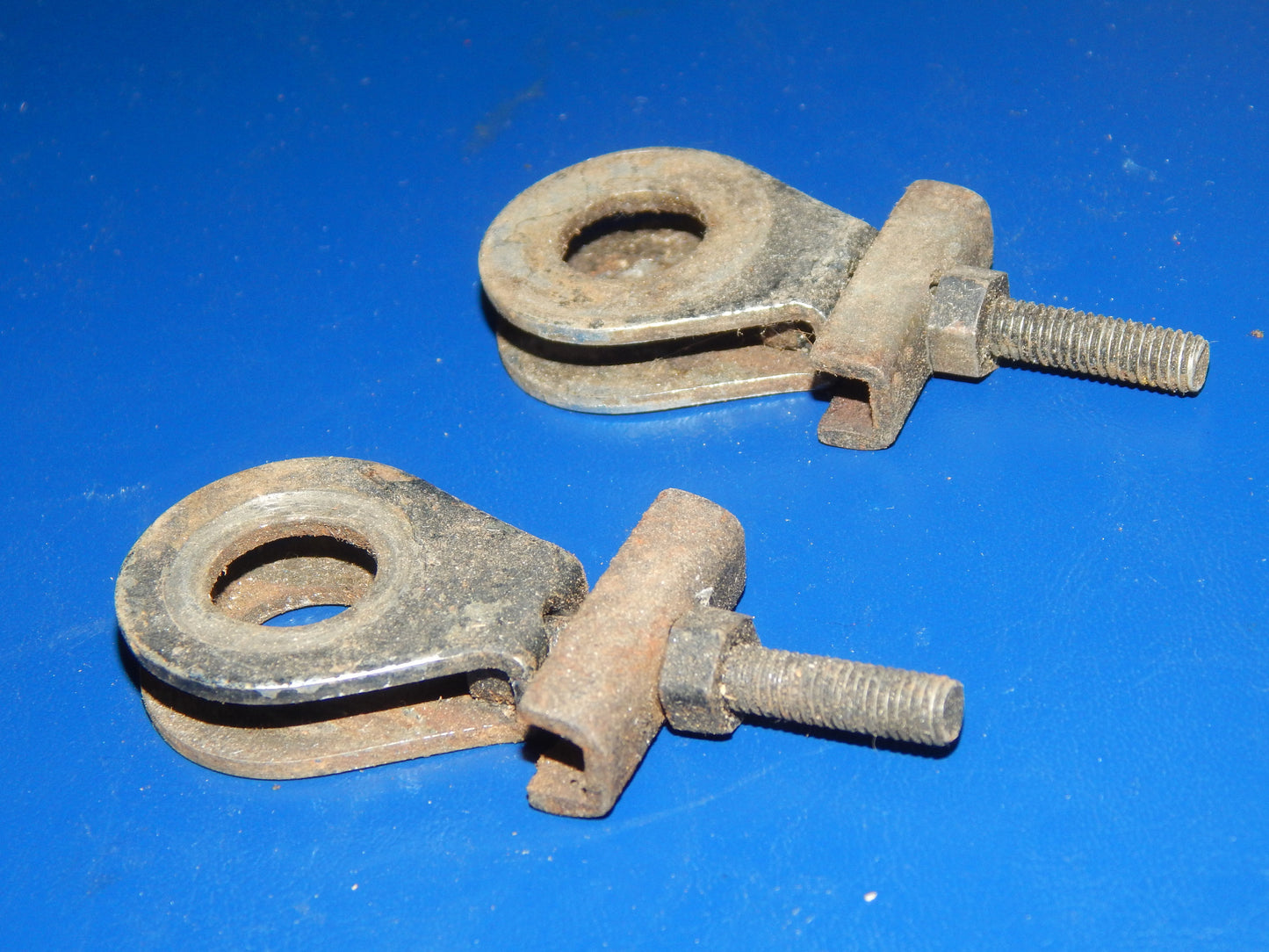 1pr OF REAR WHEEL AXLE CHAIN ADJUSTER VINTAGE MOPED MOTORCYCLE SACHS - MotoRaider