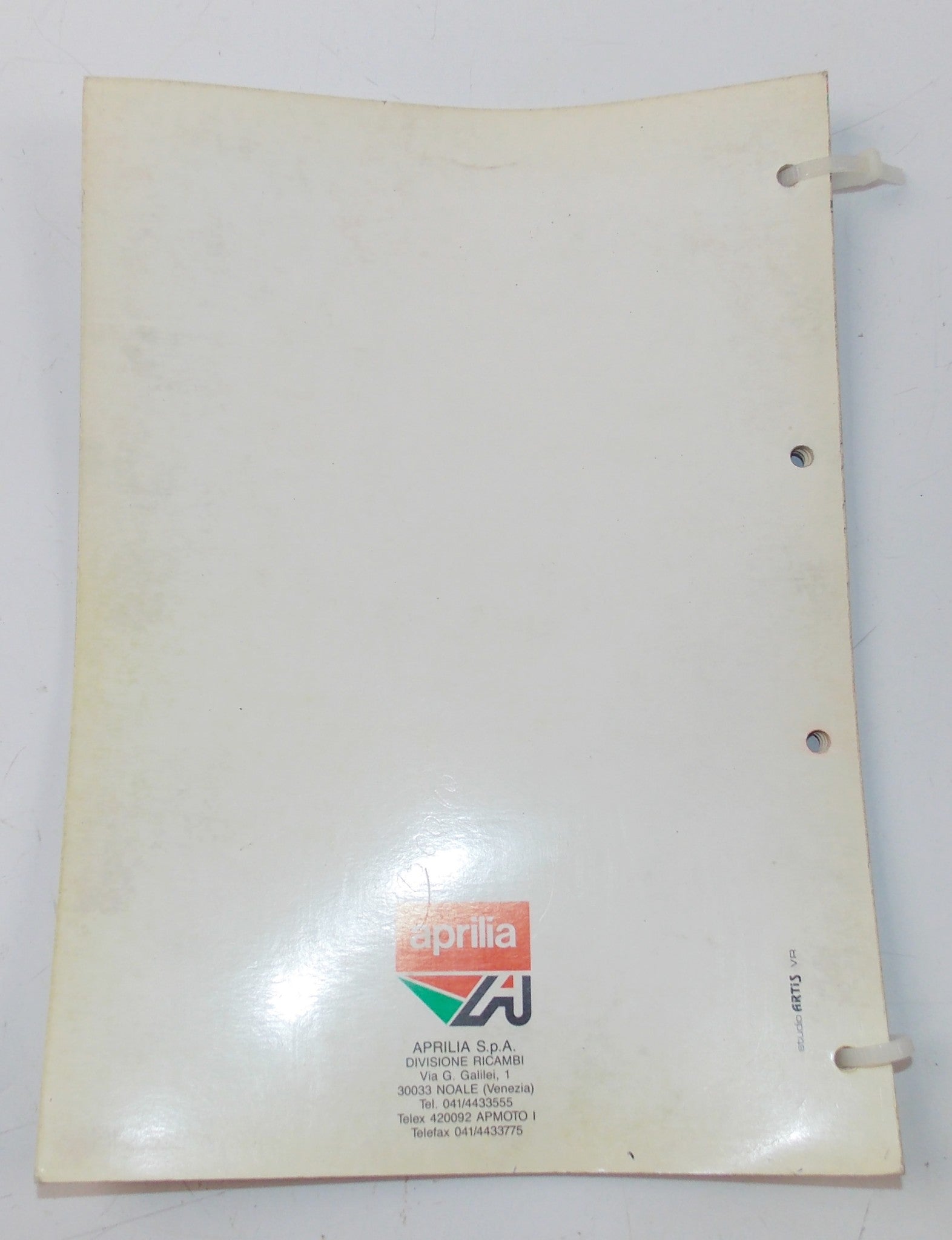 APRILIA 1989 PEGASO 125 SPARE PARTS CATALOG ENGLISH/FRENCH/GERMAN/SPANISH 211 - MotoRaider