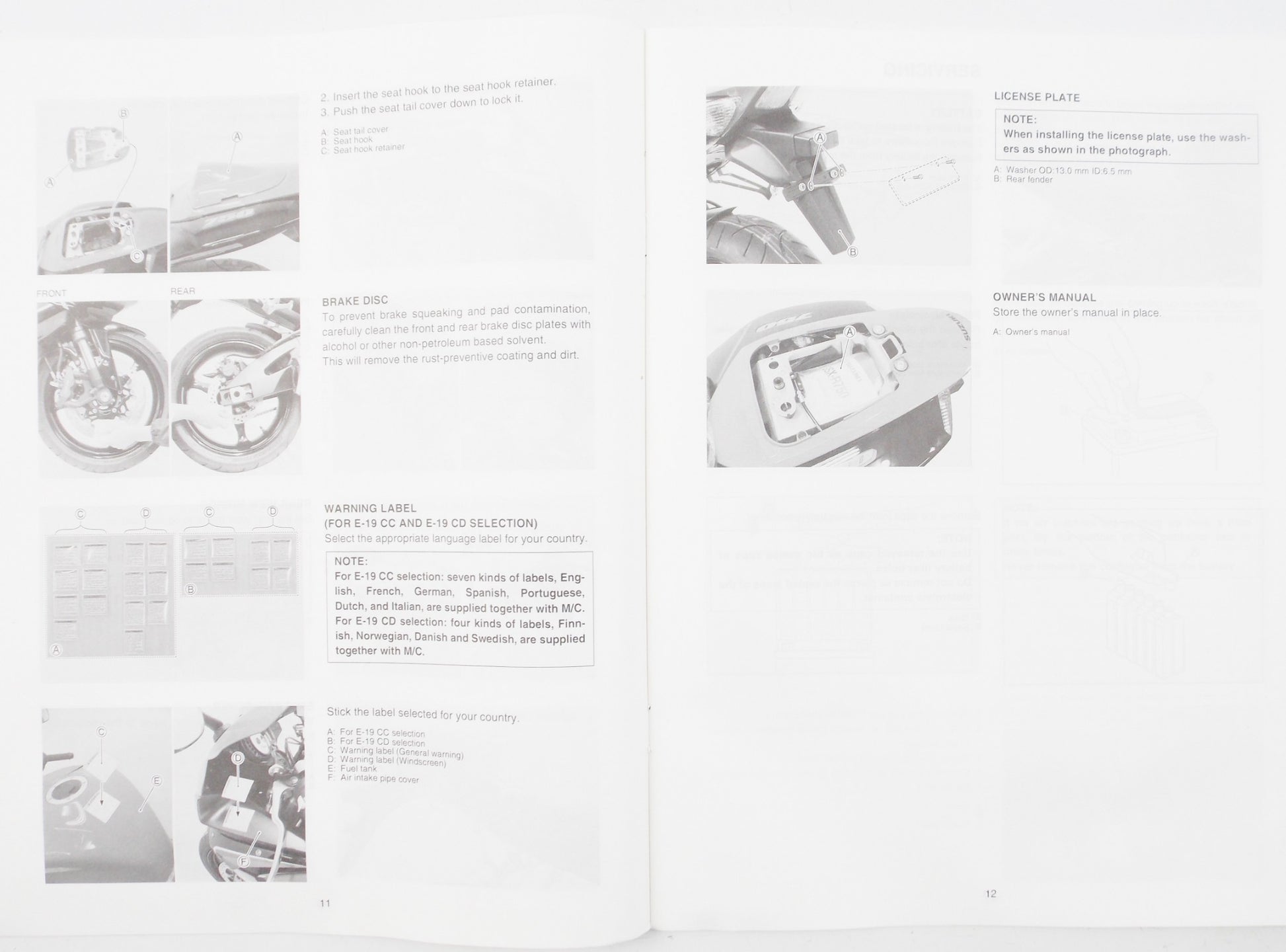 SUZUKI GSX-R750K6 SET-UP MANUAL ENGLISH ASSEMBLY BOOKLET  BOOK 99505-01086-01E - MotoRaider