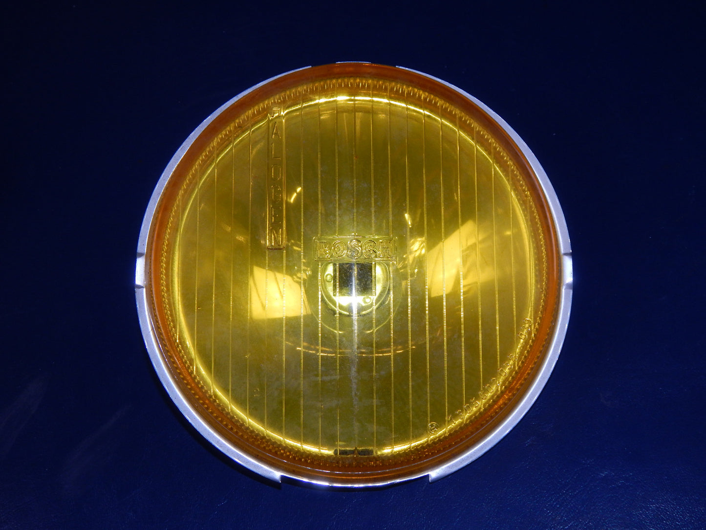 VINTAGE BOSCH FOG LIGHT REFLECTOR YELLOW LANCIA FIAT FORD 1305303910 D=140mm - MotoRaider