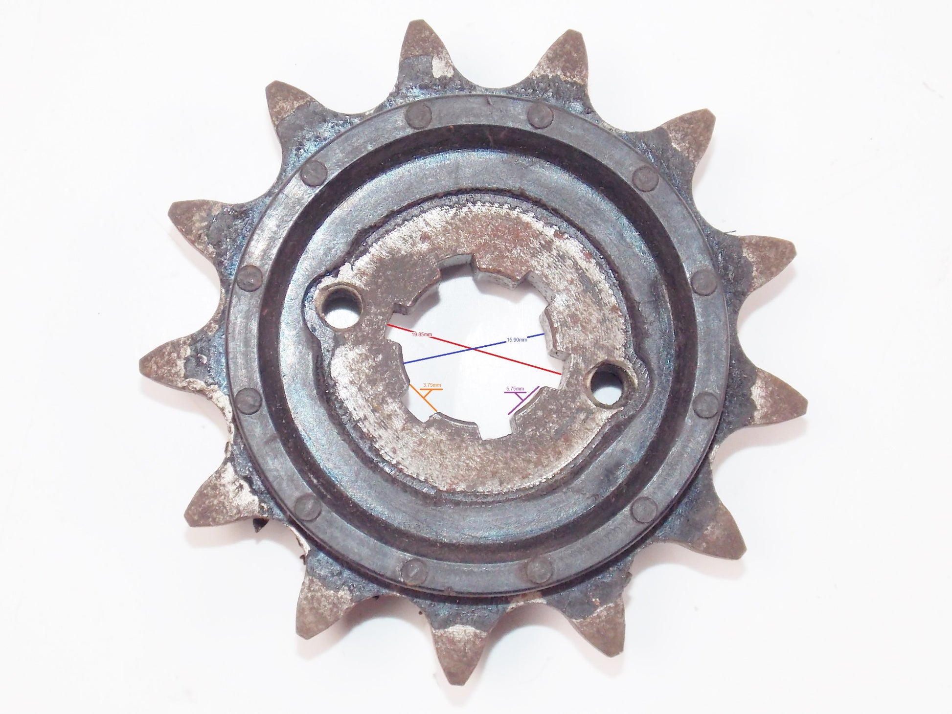 NOS OEM CAGIVA FRONT COUNTER DRIVE SPROCKET 13T MORINI DUCATI MV HUSQVARNA - MotoRaider