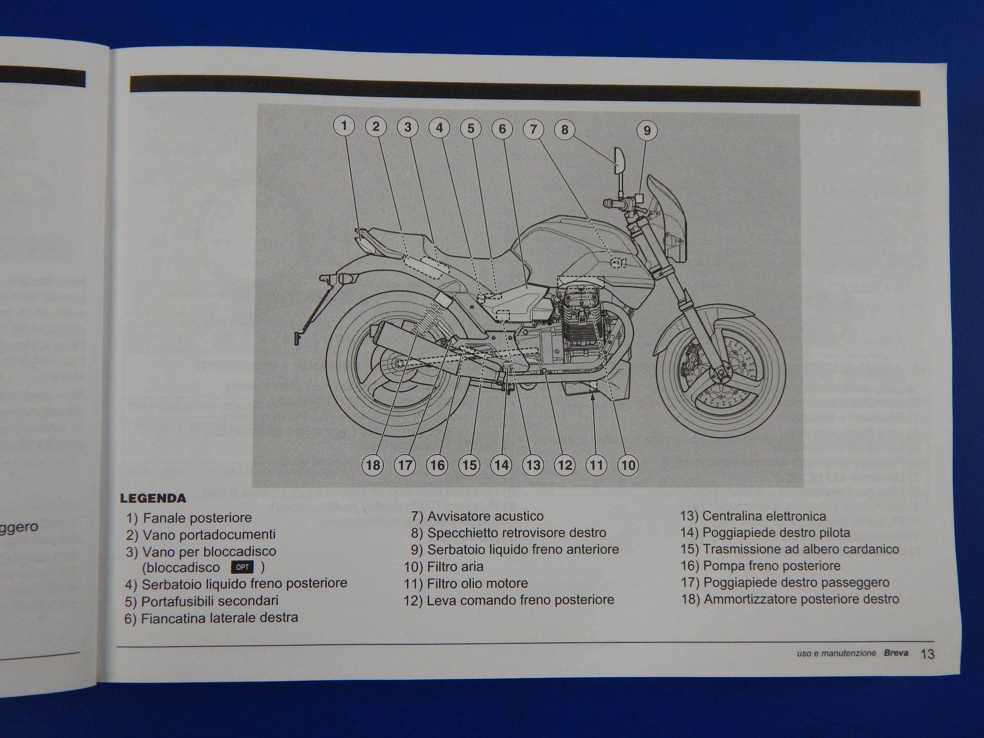 MOTO GUZZI BREVA V750 IE USE + MAINTENANCE MANUAL BOOK MULTI LANGUAGE VINTAGE - MotoRaider