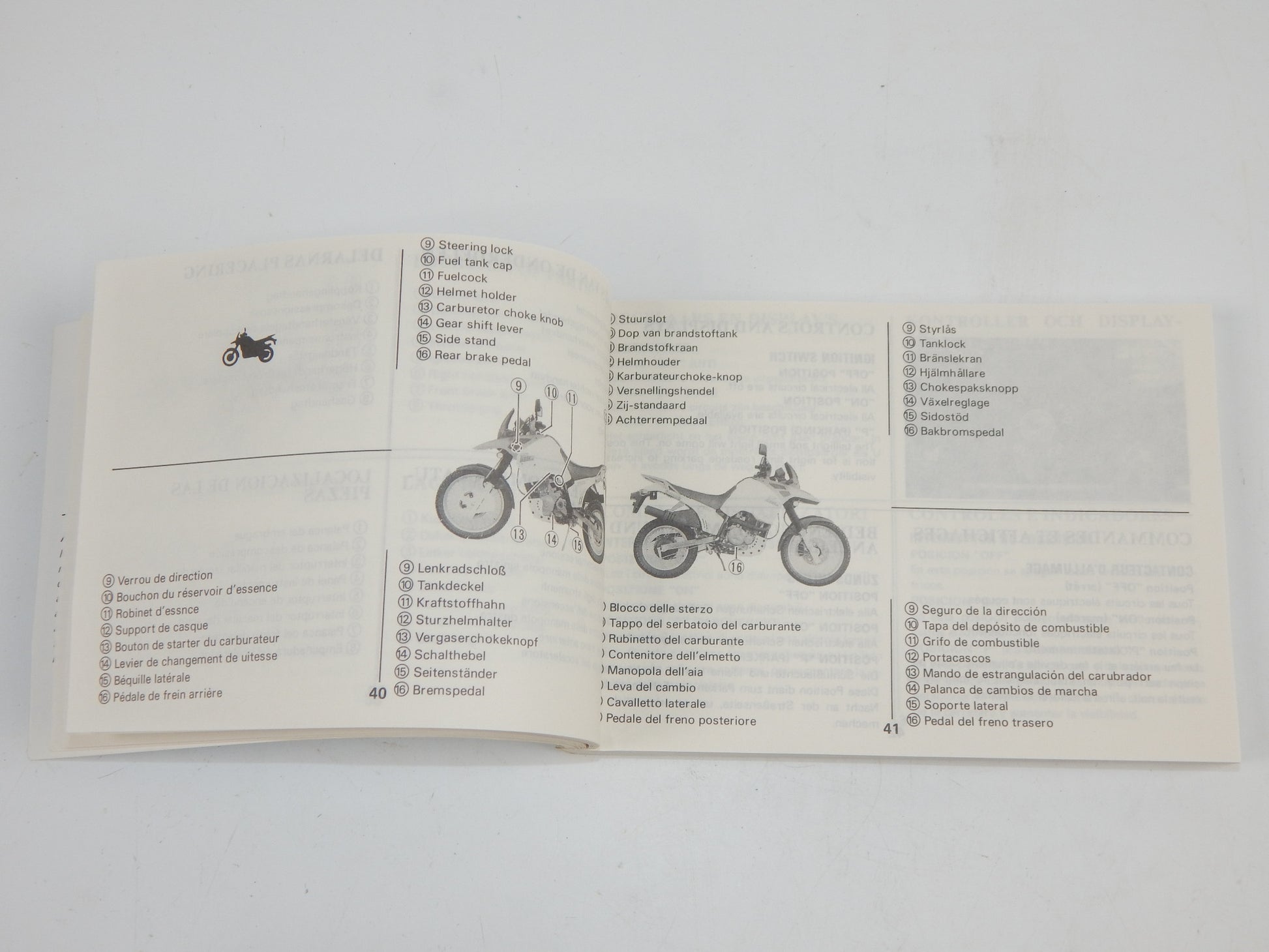 1987 SUZUKI DR750-S USER OWNER MANUAL BOOK 99011-44B50-042 MULTI LANGUAGE - MotoRaider