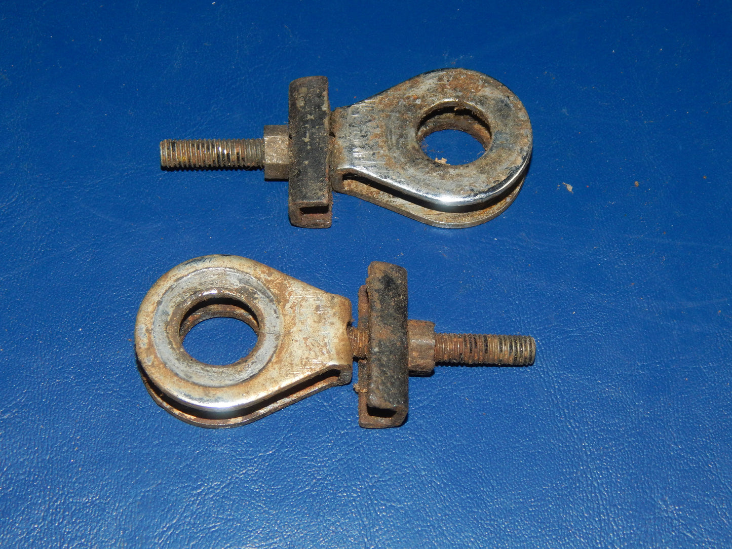 1pr OF REAR WHEEL AXLE CHAIN ADJUSTER VINTAGE MOPED MOTORCYCLE SACHS - MotoRaider