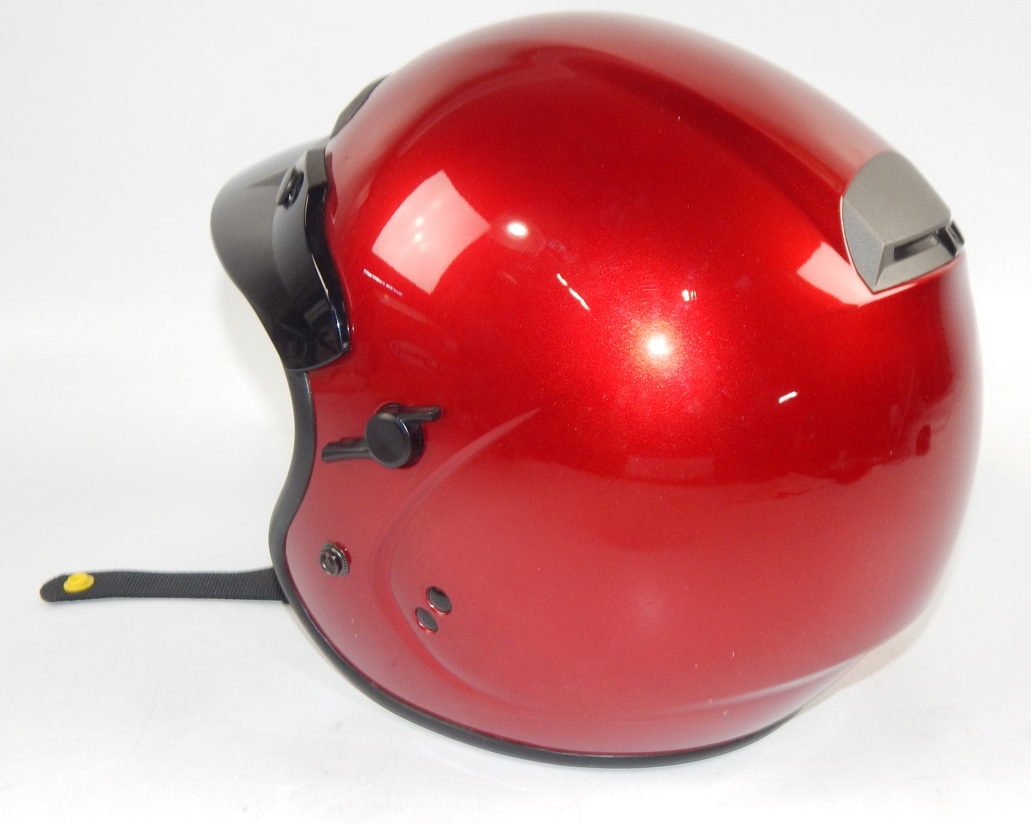 GMAX GM32S OPEN FACE MOTORCYCLE HELMET CANDY RED SIZE XS SMOKE VISOR SNOWMOBILE - MotoRaider