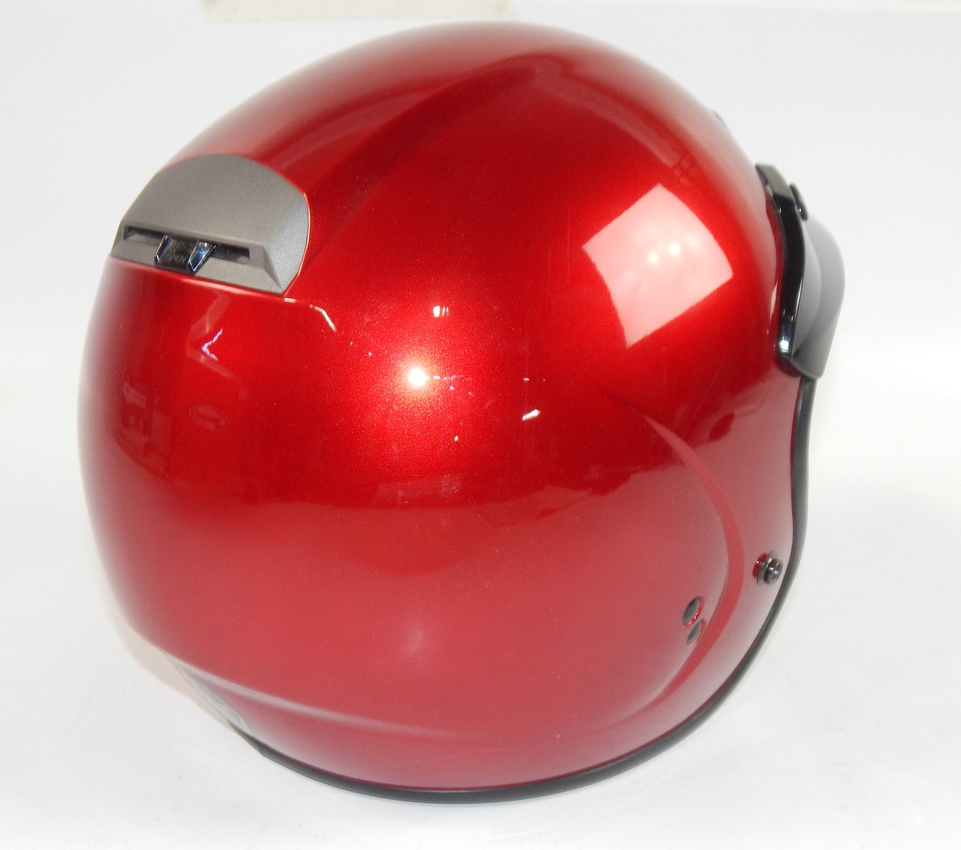 GMAX GM32S OPEN FACE MOTORCYCLE HELMET CANDY RED SIZE XS SMOKE VISOR SNOWMOBILE - MotoRaider