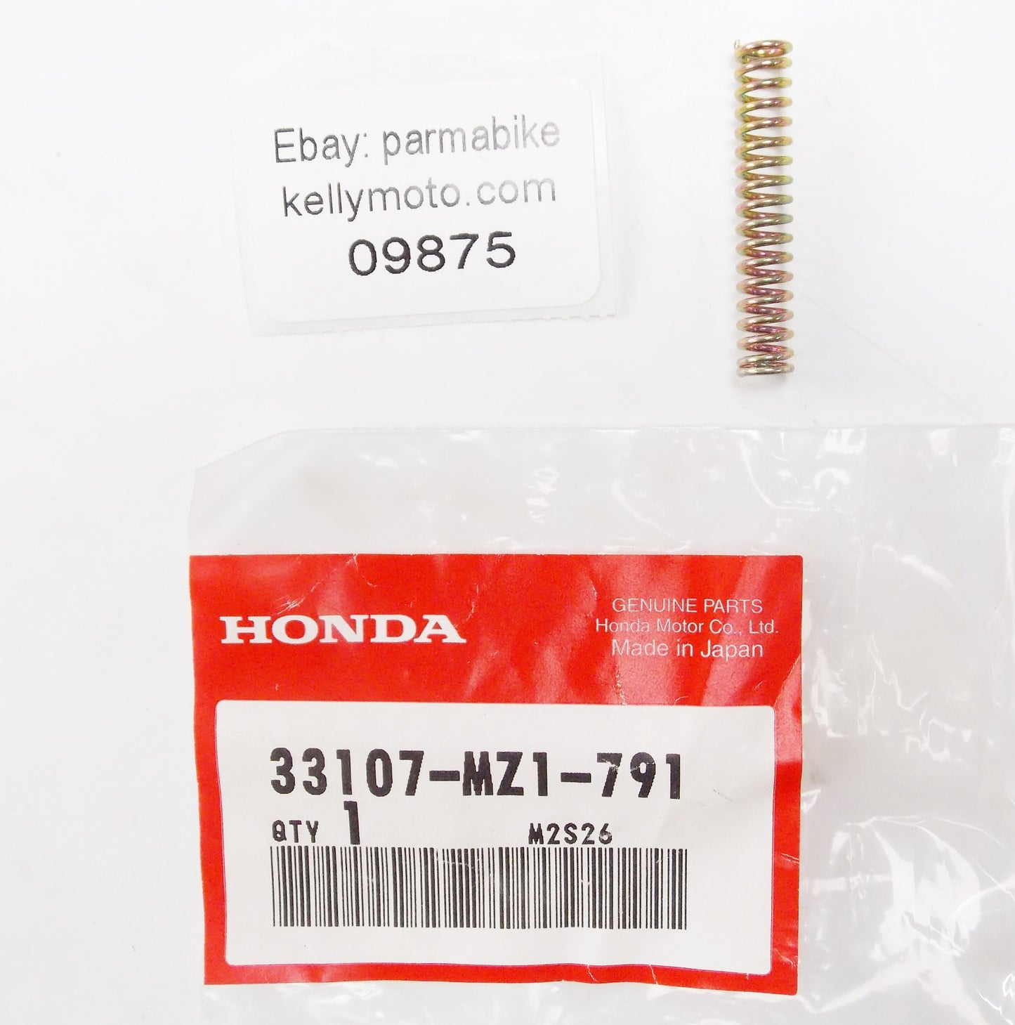 NOS OEM HONDA 1996-2003 CB750 SPRING, HEADLIGHT BEAM ADJUSTING 33107-MZ1-791 - MotoRaider