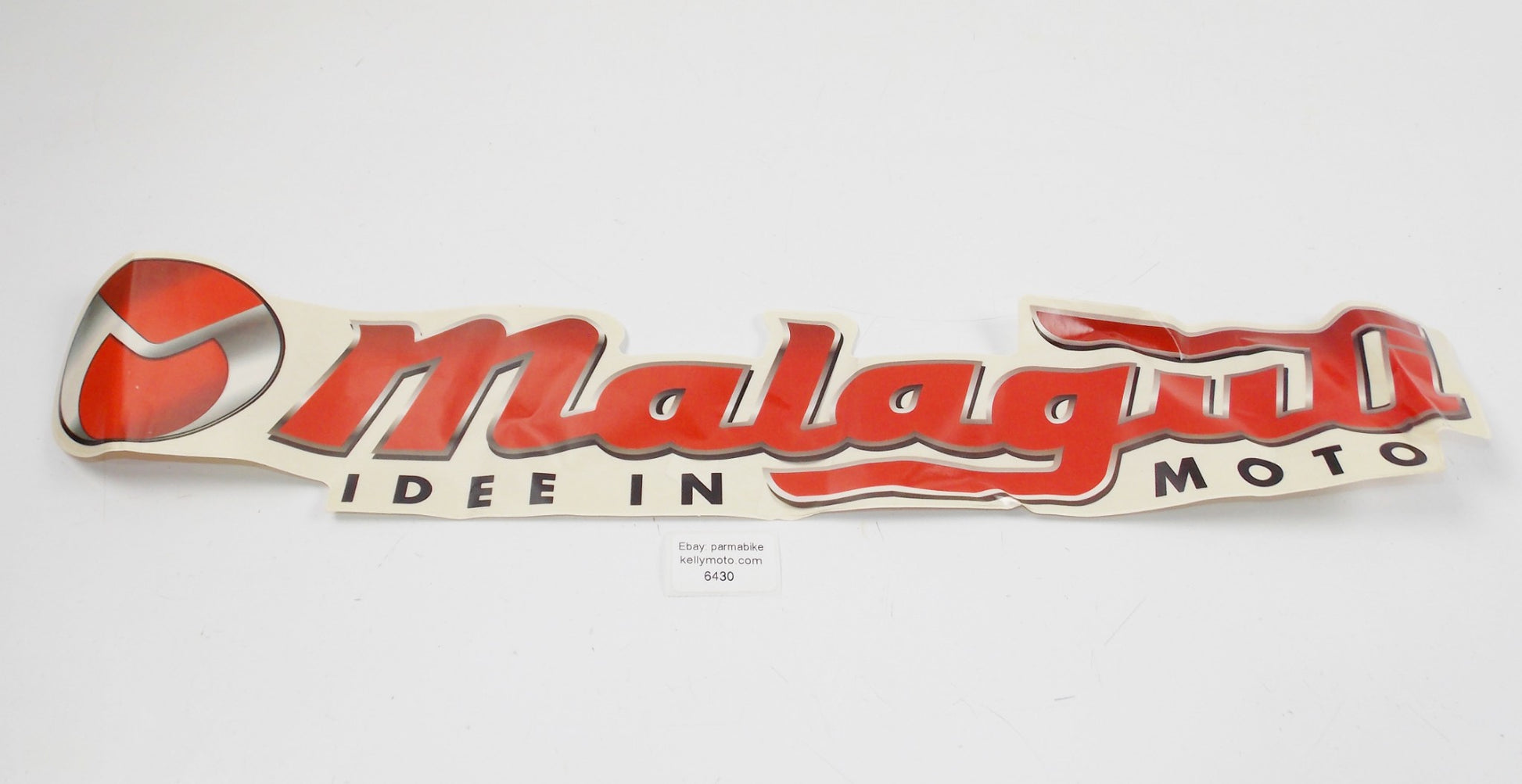 BIG OEM "MALAGUTI" SCOOTER STICKER DECAL MARK LENGTH 23 1/4" x 4 1/4" 59x11cm - MotoRaider