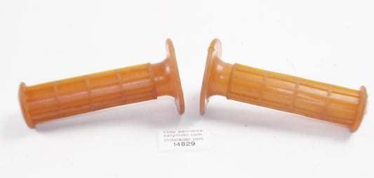 VINTAGE 22mm HANDLERBAR NATURAL RUBBER GRIPS MORINI DUCATI LAVERDA GUZZI BENELLI - MotoRaider