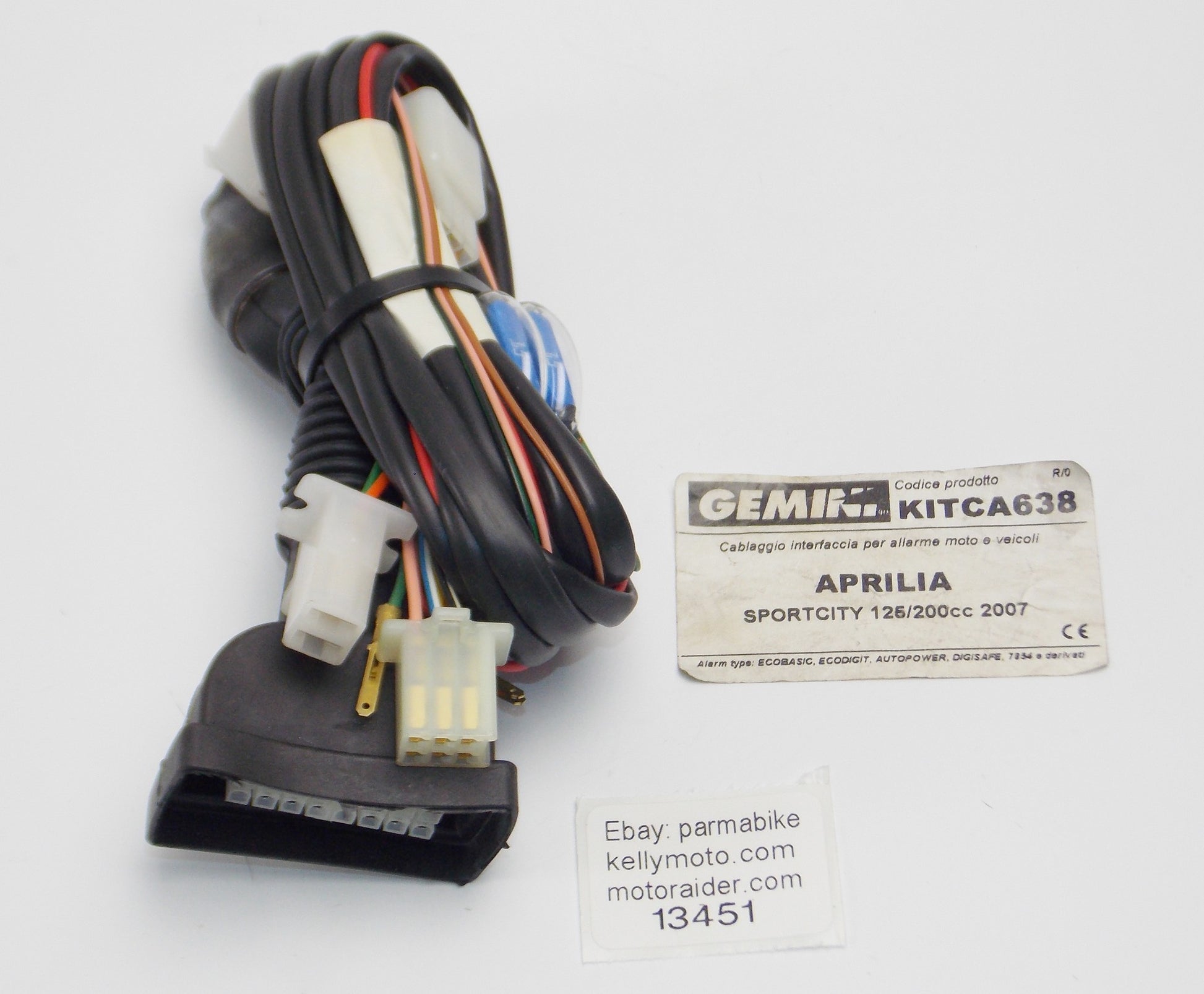 GEMINI KITCA638 SECURITY ALARM THEFT INTERFACE CABLE APRILIA SPORTCITY 2007 125 - MotoRaider