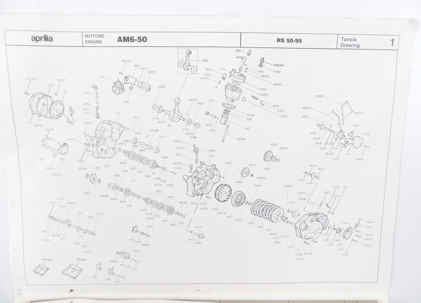 1995 APRILIA RS 50 SPARE PARTS CATALOG MANUAL BOOK 760 - MotoRaider