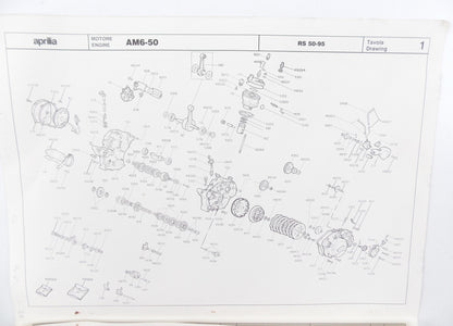 1995 APRILIA RS 50 SPARE PARTS CATALOG MANUAL BOOK 760 - MotoRaider