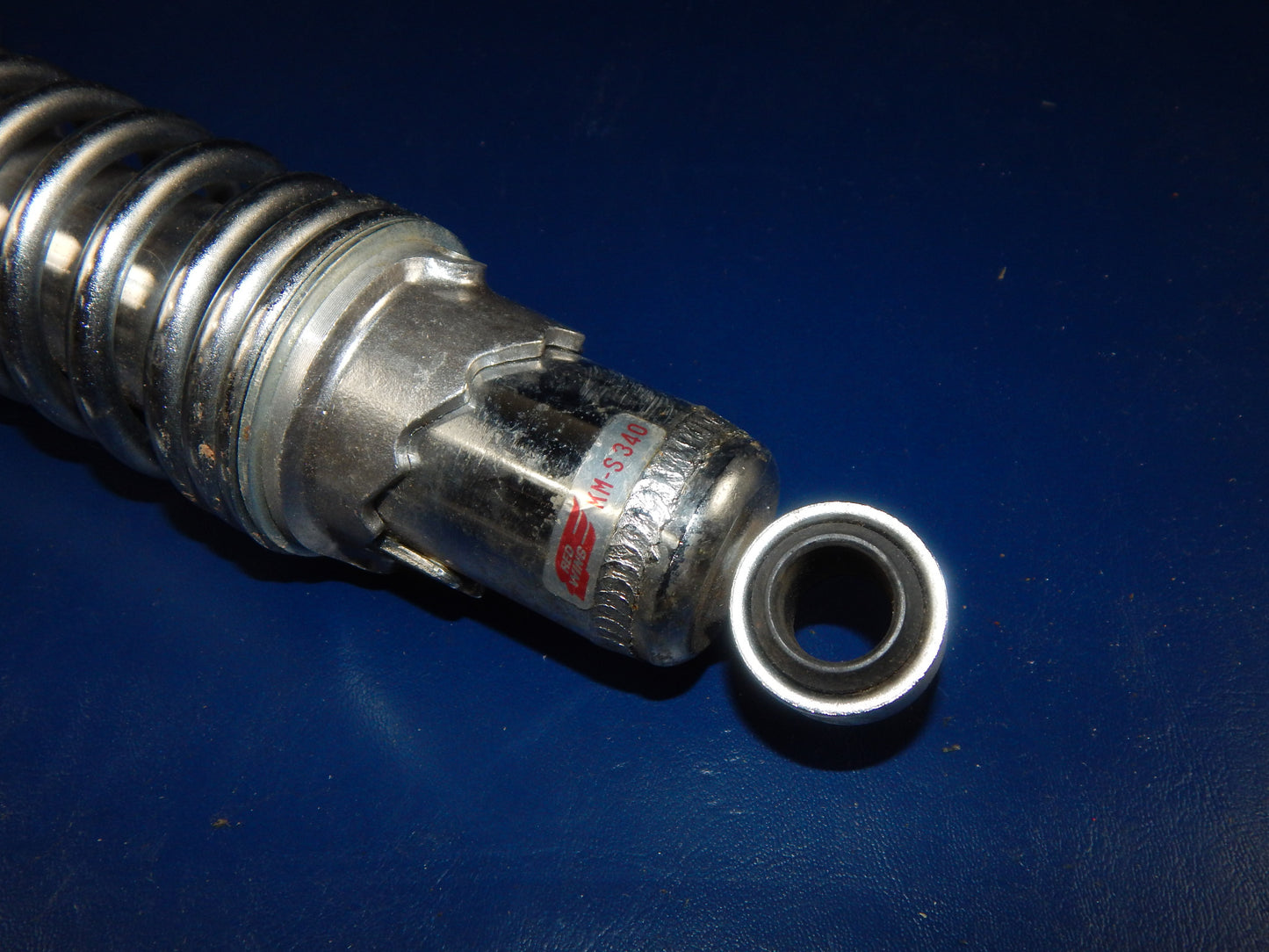 1 VINTAGE MOTORCYCLE RED WING KM-S340 JAPAN REAR SHOCKS SUSPENSION L=13.25" - MotoRaider