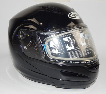 GMAX GM44S FULL FACE MODULAR HELMET BLACK SIZE XL MOTOTRCYCLE SNOWMOBILE ATV - MotoRaider