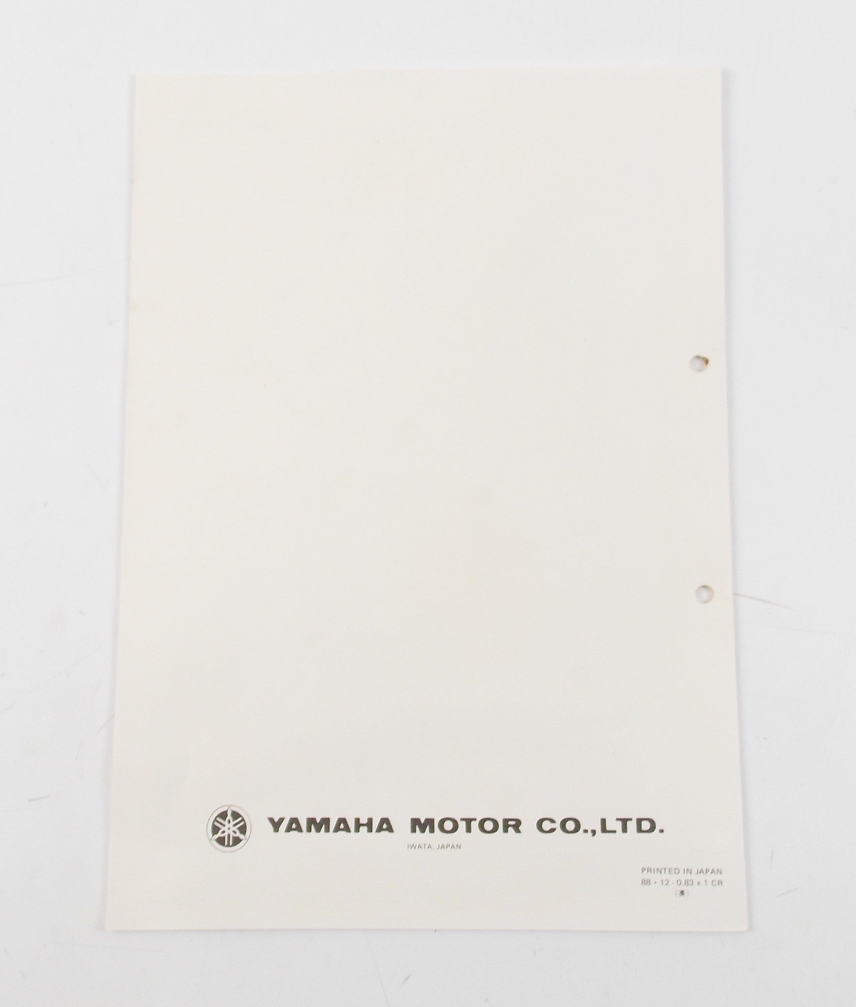 OEM 1984-1989 YAMAHA XVZ13TD SERVICE INFORMATION BOOKLET MANUAL 47G-SE3 - MotoRaider