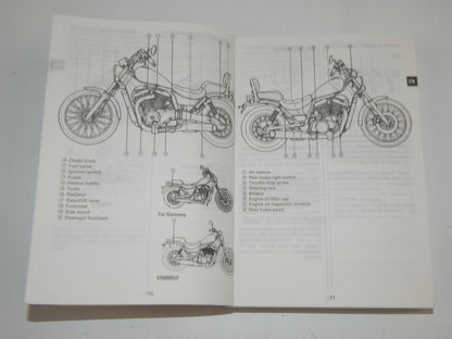 1995 SUZUKI VS800 / 600GL USER OWNER MANUAL BOOK 99011-39A55-042 MULTI LANGUAGE - MotoRaider