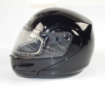 GMAX GM44S FULL FACE MODULAR HELMET BLACK SIZE XL MOTOTRCYCLE SNOWMOBILE ATV - MotoRaider