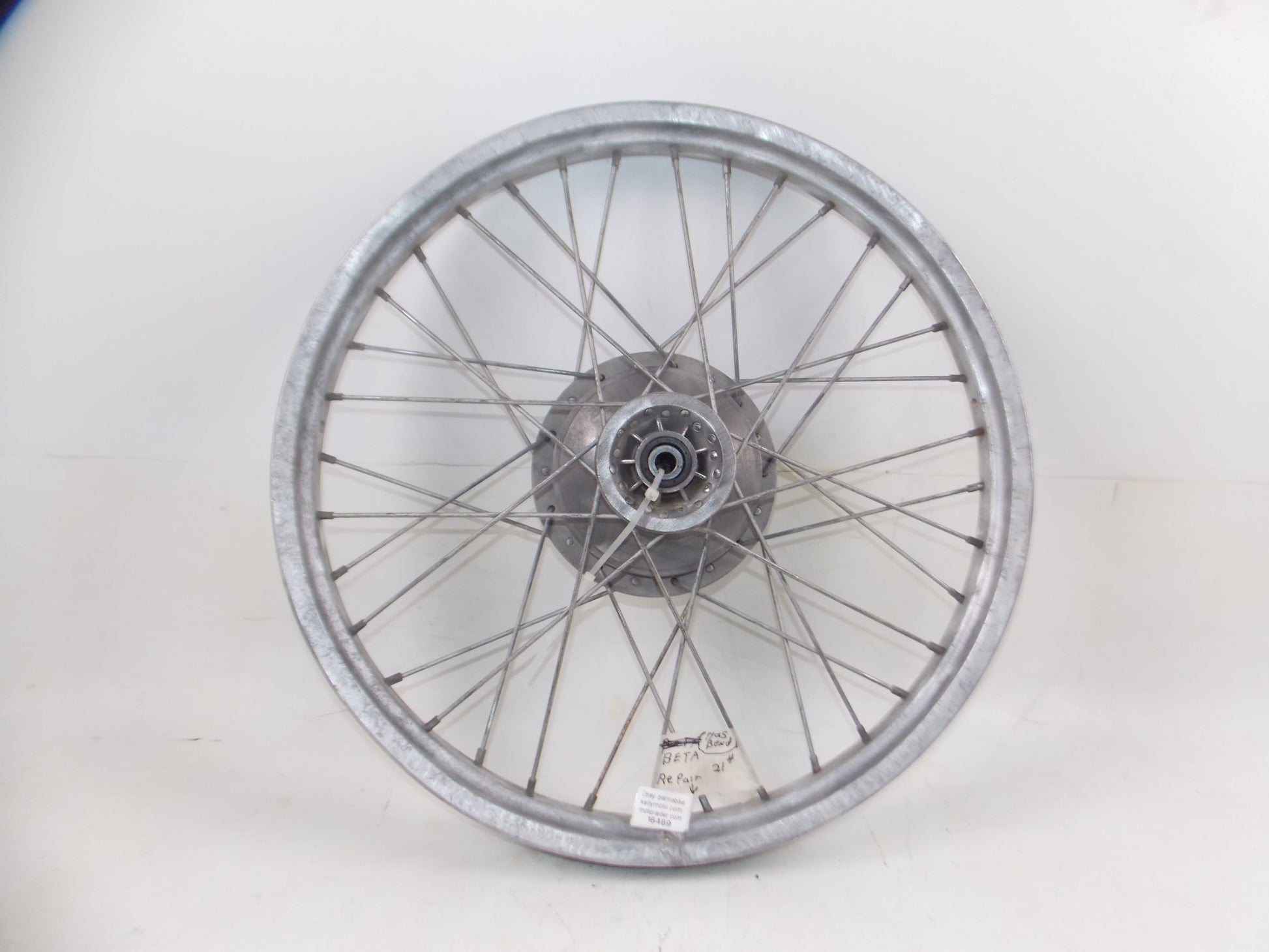 21" FRONT WHEEL RIM HUB SPOKES BRAKE PLATE GRIMECA BETA APRILIA GILERA CAGIVA - MotoRaider