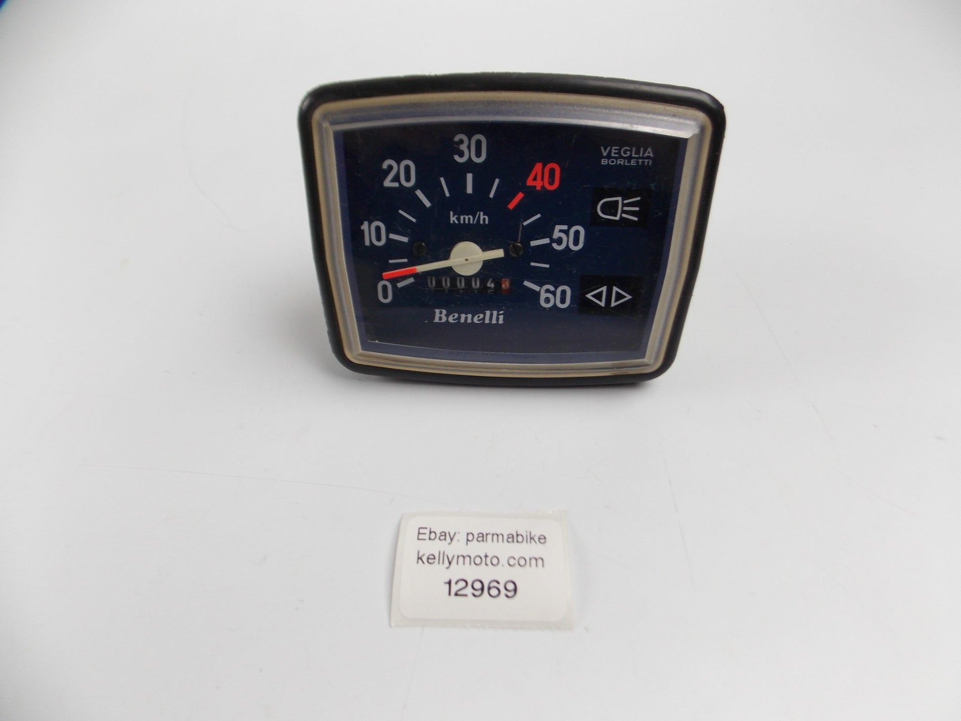 1990'S BENELLI S50 SCOOTER SPEEDOMETER BLUE FACE CLOCK VEGLIA IN KM 61.37731 - MotoRaider