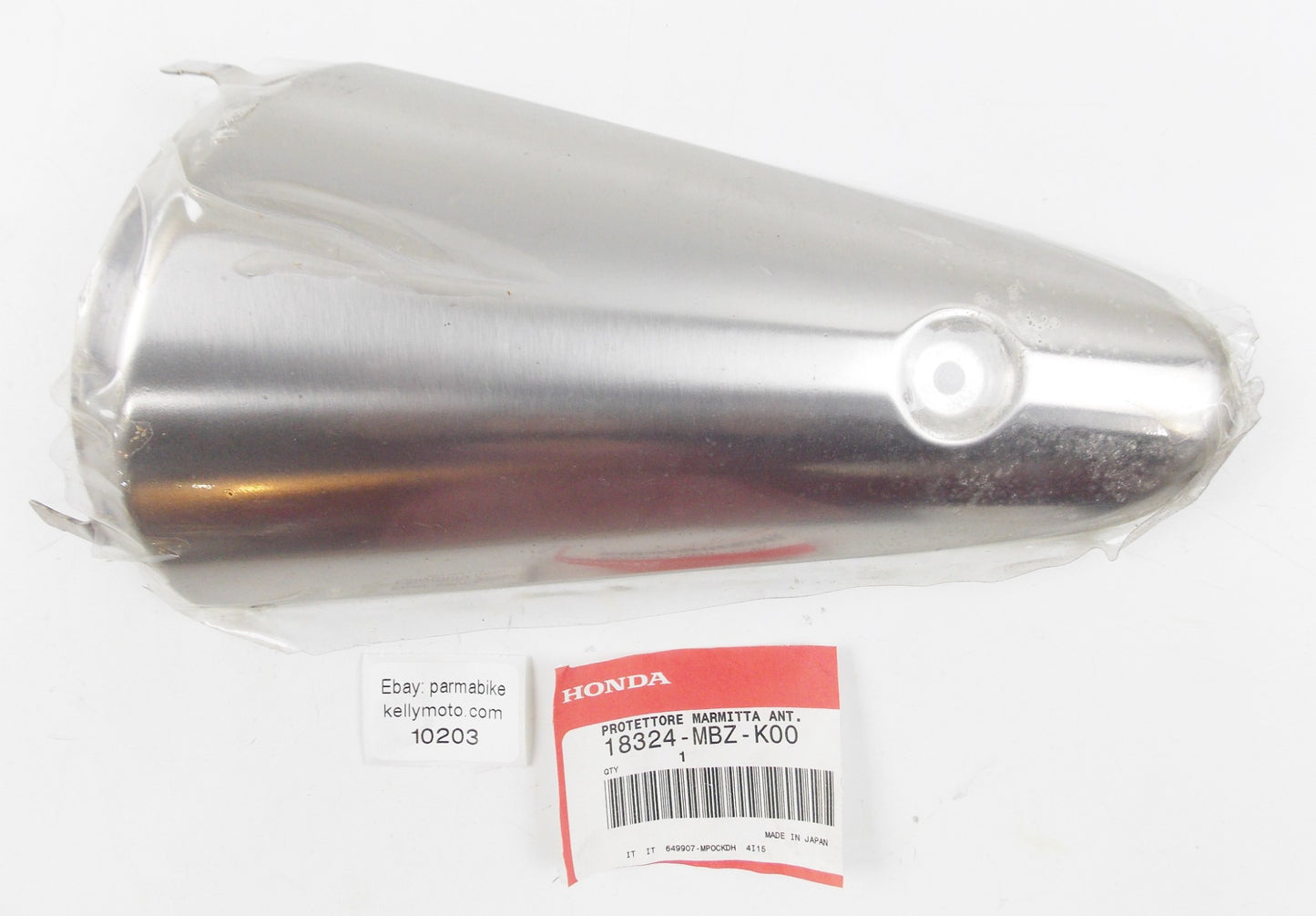 NOS OEM HONDA 2003-2006 CB6OOF FRONT EXHAUST MUFFLER PROTECTOR 18324-MBZ-K00 - MotoRaider