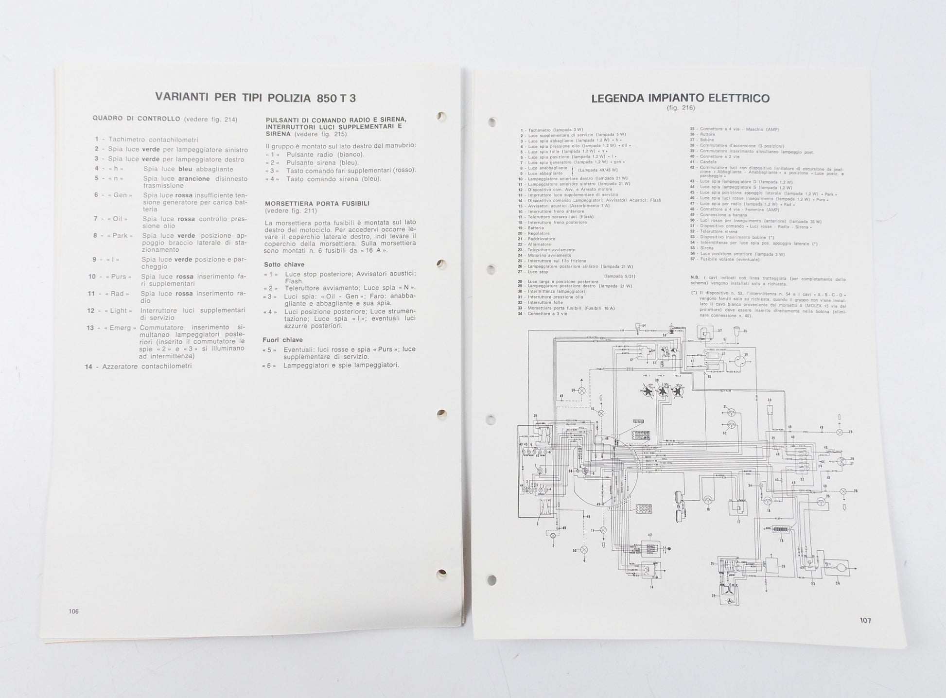 OEM MOTO GUZZI WORKSHOP MANUAL VARIANT ADDENDUM V7 SPORT 750-S 850-T3 14920101 - MotoRaider