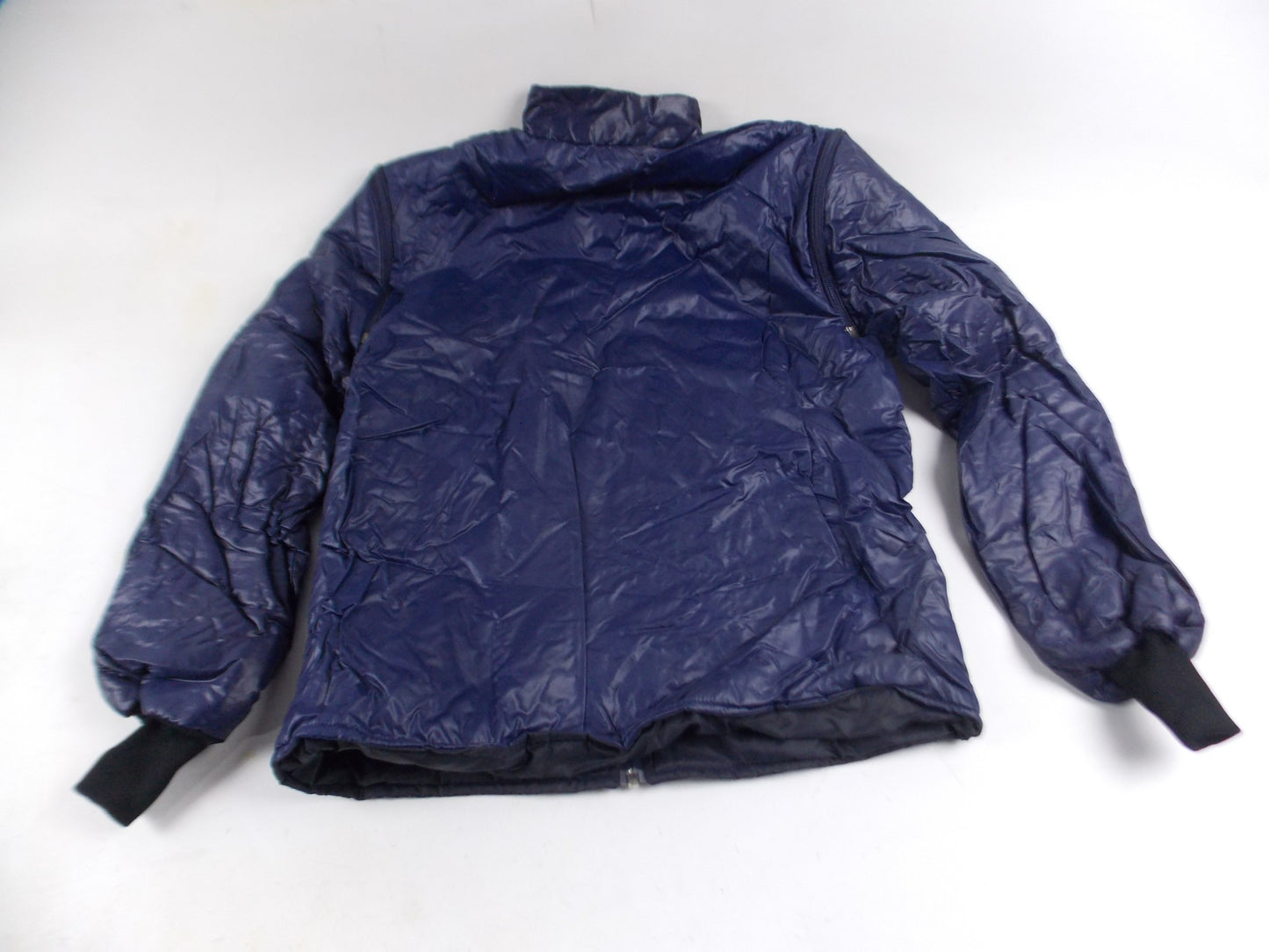 NAVA PADDED RIDING JACKET MEN BLUE REMOVABLE SLEEVES SIZE M VINTAGE YAMAHA GUZZI - MotoRaider