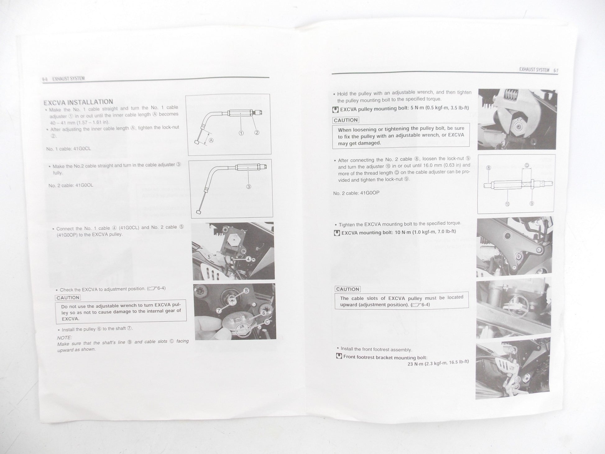 SUZUKI GSX-R100K5 SERVICE MANUAL BOOK EXHAUST SYSTEM 6-4/6-10 EXCVA EXCV - MotoRaider