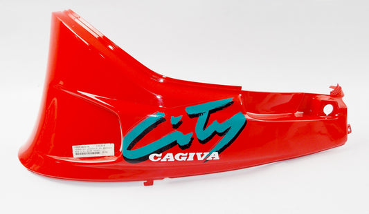 NOS OEM CAGIVA 1994 CITY LH FAIRING SIDE PANEL BODY COVER RED Y00FA0241G - MotoRaider