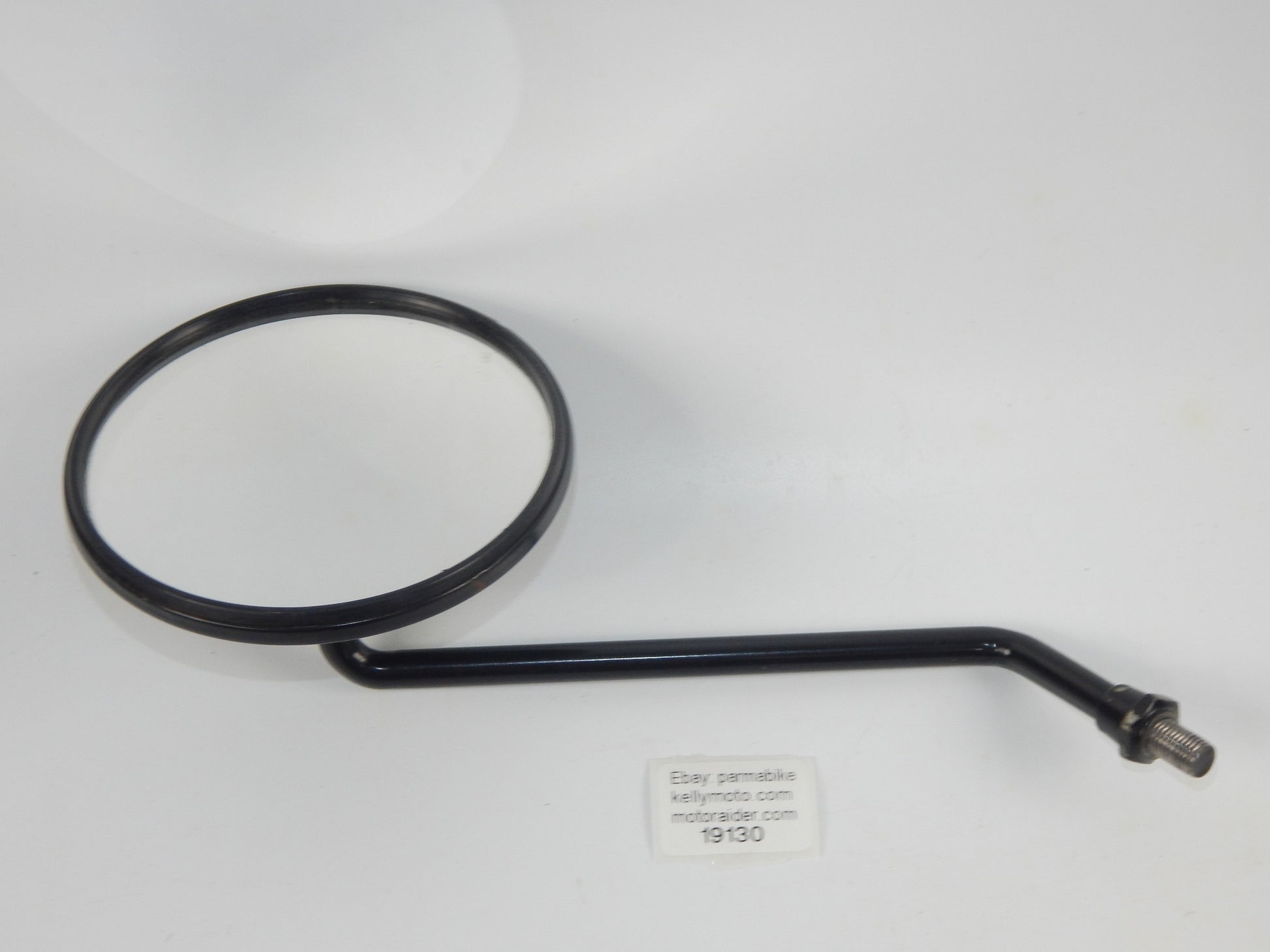 MOTORCYCLE REAR VIEW MIRROR LEFT BLACK DUCATI GUZZI BENELLI YAMAHA THREAD D=10mm - MotoRaider